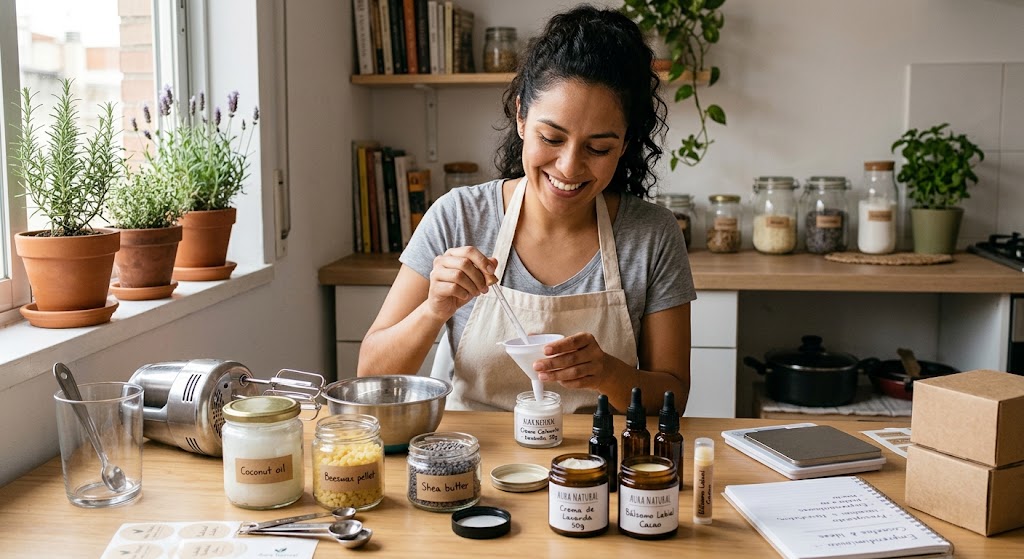 Cómo emprender un negocio de cosméticos desde casa con poca inversión